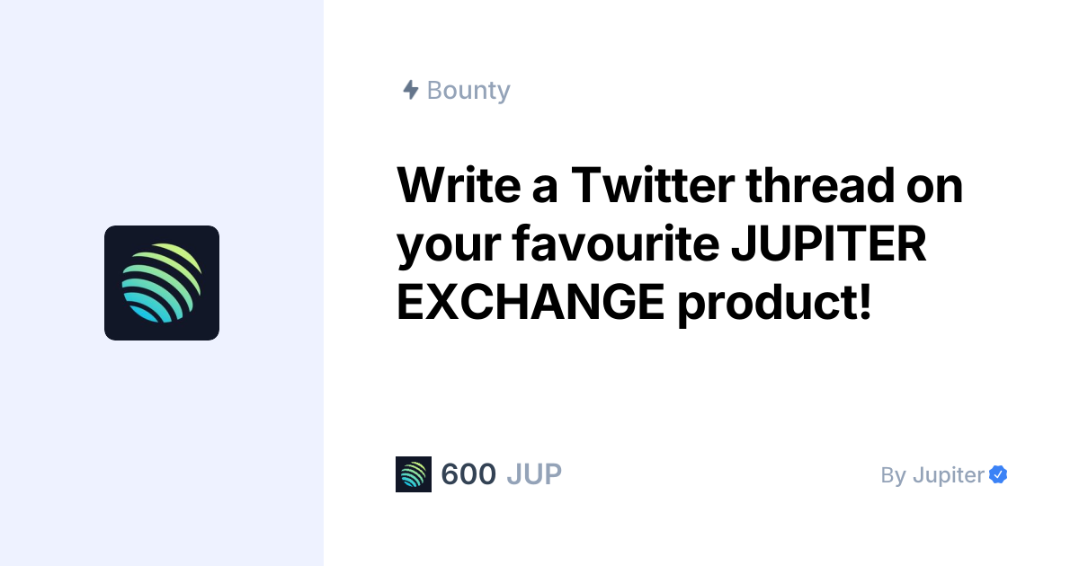 Jupiter Thread Folder Fike Write a Twitter thread on your favourite JUPITER EXCHANGE product! by ...