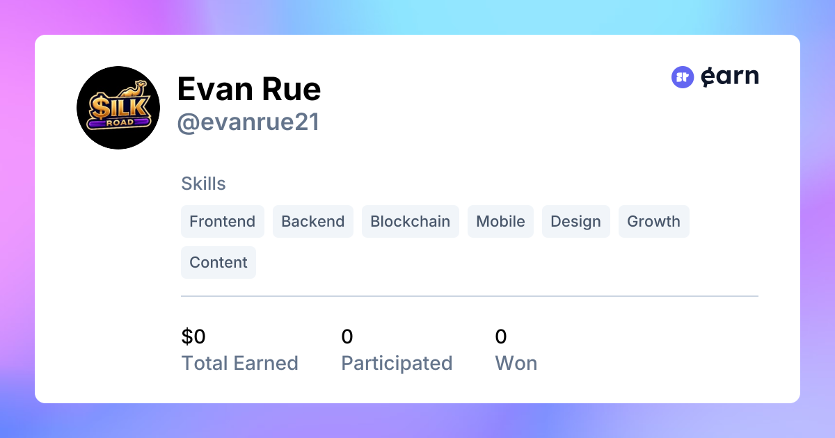Evan Rue Evan Rue | Superteam Earn Talent
